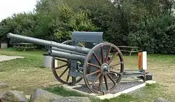 Photo de canon de la Première Guerre mondial restauré.