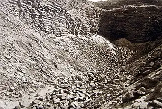 Intérieur du massif de la pyramide de Sésostris&nbsp;III