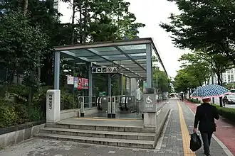 Un accès à la station en 2017.