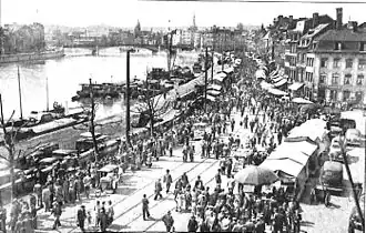La Batte pendant le marché dominical dans les années 1950.