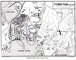 Carte de la ville de Tsingtau.