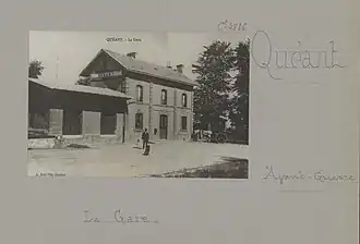 Carte postale de la gare avant 1914.