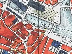 Quai de Montebello - plan de Paris d'Ambroise Tardieu - 1839.