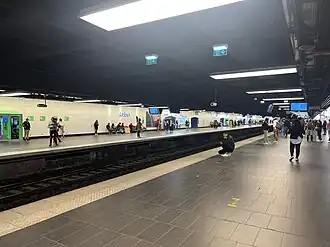 Les quais de la gare en 2022.