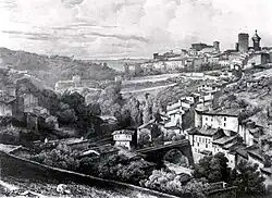 Le quartier de la Paillette, faisant référence à l'activité papetière importante dans la zone, représenté en 1830.