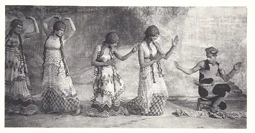 Une des scènes finale où le faune s'empare du châle.