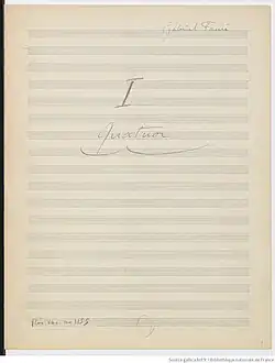 Image illustrative de l’article Quatuor à cordes de Fauré