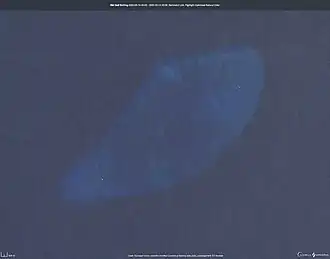 Image satellite du banc Grainger prise par un satellite Sentinel-2.