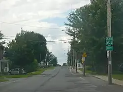 Rue F.-Cleyn, tronçon de la route 202, à Huntingdon.