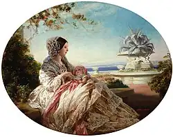 Le prince Arthur avec sa mère la reine Victoria, 1850, par Franz Xaver Winterhalter