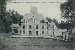 Le château de la Ville-Queno au début du XXe&nbsp;siècle, côté sud (carte postale).