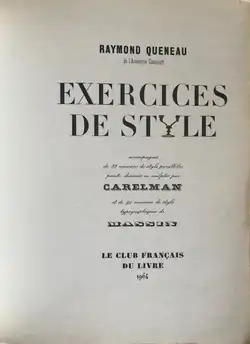 Image illustrative de l’article Exercices de style