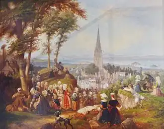 Louis Caradec, Pardon à Ploaré vers 1850.