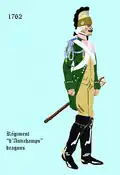 régiment d'Autichamp dragons de 1762 à 1763