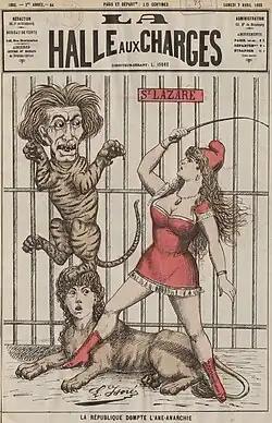 La République dompte l'anarchie (La Halle aux Charges, 7 avril 1883).