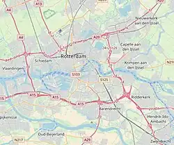 Carte en couleurs représentant les principaux axes de communications d'une ville