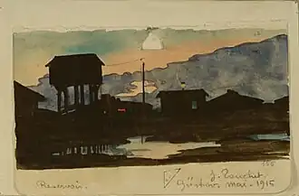 Réservoir, 1915, camp de prisonnier de Güstrow.