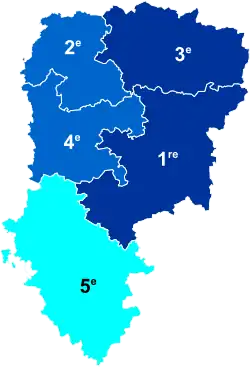 Nuance politique des députés élus dans chaque circonscription au 2e tour dans l'Aisne.