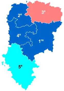 Nuance politique des députés élus dans chaque circonscription au 2e tour dans l'Aisne.