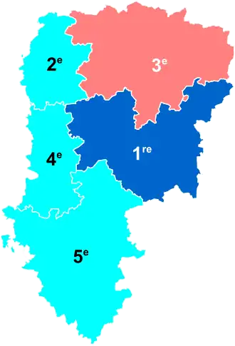 Nuance politique des députés élus dans chaque circonscription au 2e tour dans l'Aisne.