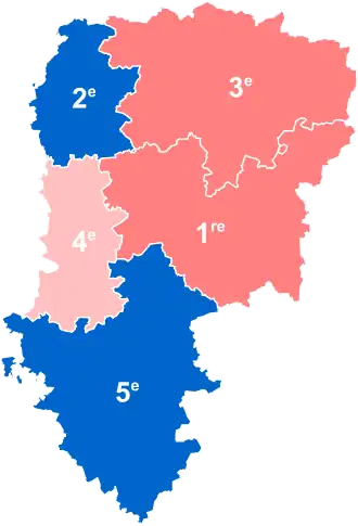 Nuance politique des députés élus dans chaque circonscription au 2e tour dans l'Aisne.