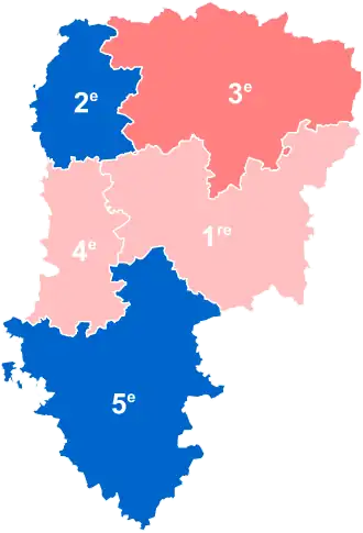 Nuance politique des députés élus dans chaque circonscription au 2e tour dans l'Aisne.