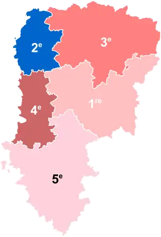 Nuance politique des députés élus dans chaque circonscription au 2e tour dans l'Aisne.