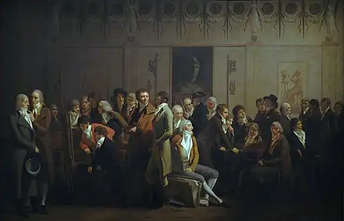 Réunion d'artistes dans l'atelier d'Isabey (1798), Paris, musée du Louvre.