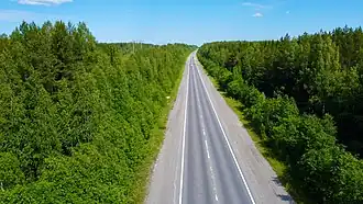 La route près de Verkhniaïa Toura.
