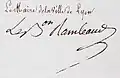 Signature de Pierre-Thomas Rambaud