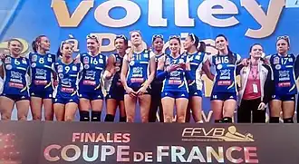 Les cannoises, vainqueures de la Coupe de France 2016 face au Volley-Ball Nantes.