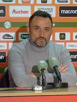 Franck Haise, entraîneur de Lens en 2020.