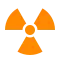 Symbole pour une zone radioactive contrôlée et spécialement réglementée.