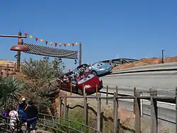 Course sur le parcours de Radiator Springs Racers