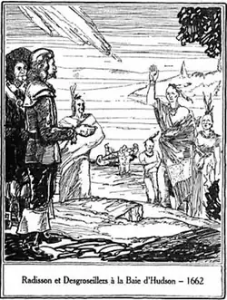 Radisson et Desgroseillers à la Baie d'Hudson, 1662.
