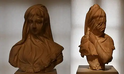 Bustes de femmes voilées, vers 1860, musée des Ursulines de Mâcon.