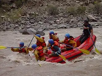 Rafting sur le Mendoza.