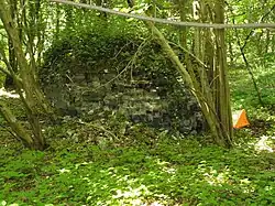 Des vestiges de maçonneries.