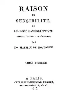 Page de titre d'une traduction avec seulement le nom de la traductrice, pas de l'auteur