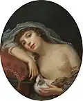 Une fille avec colombe (Allégorie de l'innocence perdue?), 1789-1790