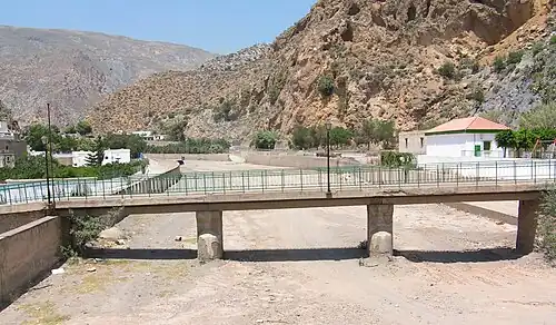 Le lit asséché du Nacimiento&nbsp;(es),juillet 2006