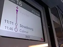 Écran intérieur du SIVE.