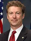 Rand Paul, sénateur du Kentucky depuis 2011,. Il annonce sa candidature le 7 avril 2015 et se retire le 3 février 2016.