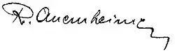 signature de Raoul Auernheimer