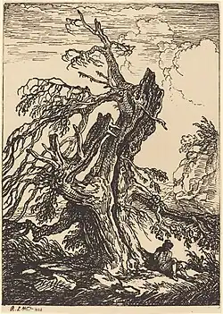 Étude d'un arbre, lithographie de 1802 (National Gallery of Art, Washington, D.C.).