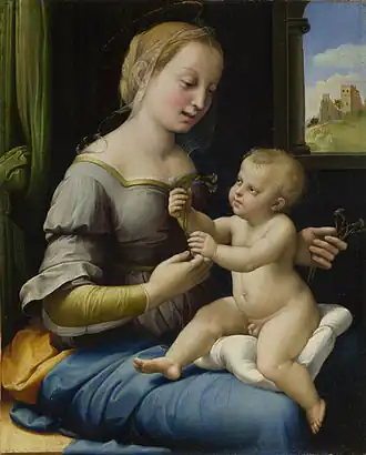 Raphaël, Madonne aux œillets&nbsp;(it), 1506-1507.