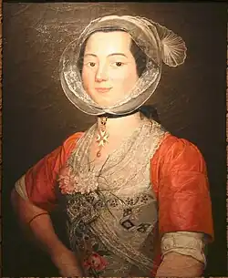 Arlésienne aux œillets,Antoine Raspal.