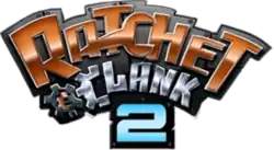 Ratchet & Clank 2 est écrit sur trois lignes.