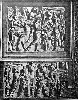 Panneaux de la chaire représentant la vie de Joseph.