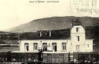 Carte postale de la gare vers 1910.